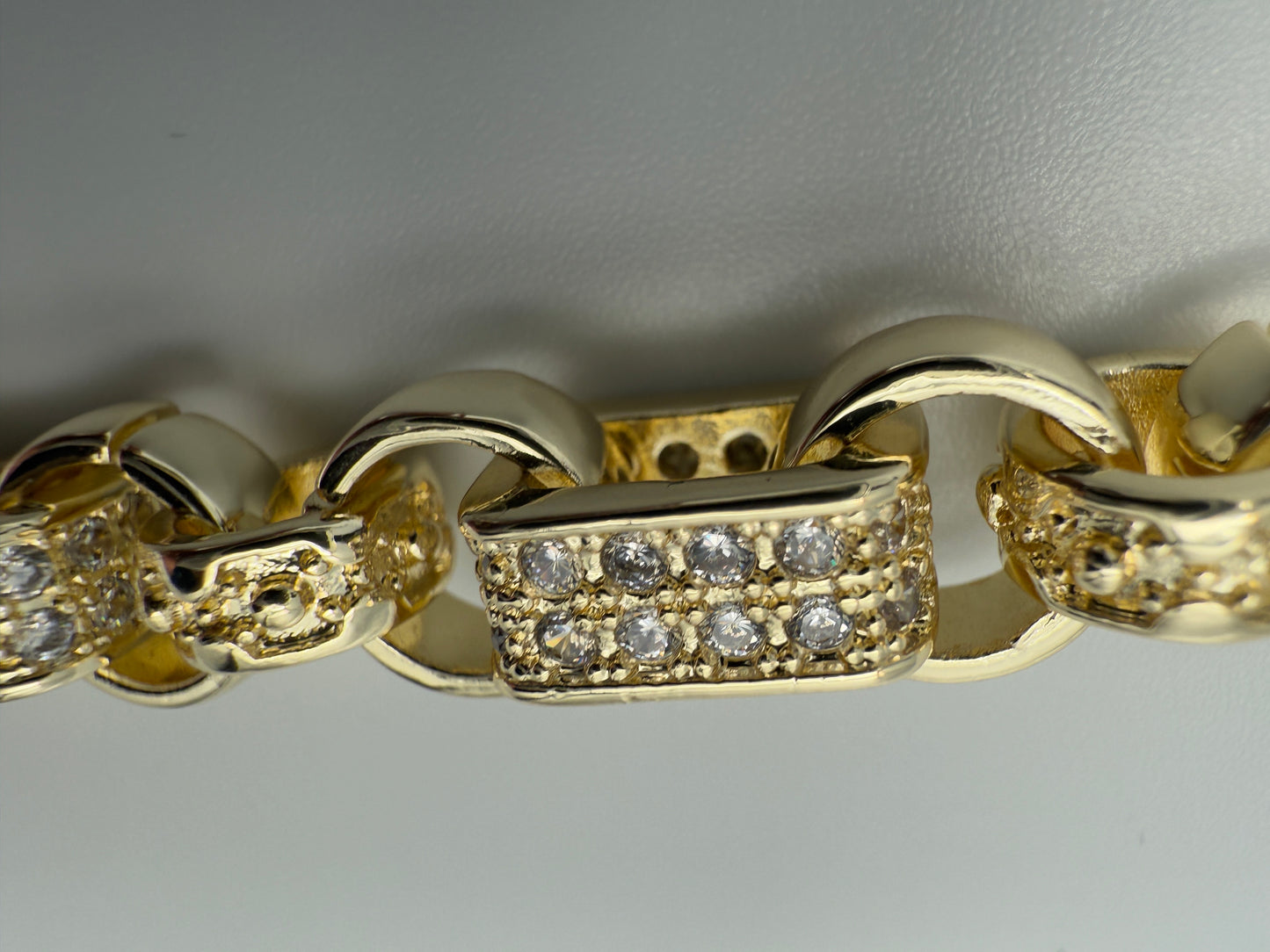10mm 9ct Gold filled Gypsey link Bracelet
