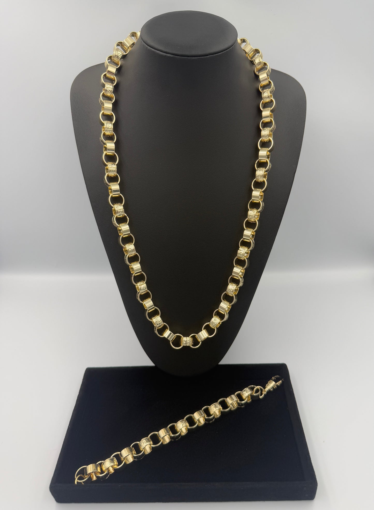 14mm 9ct Gold filled Belcher Set