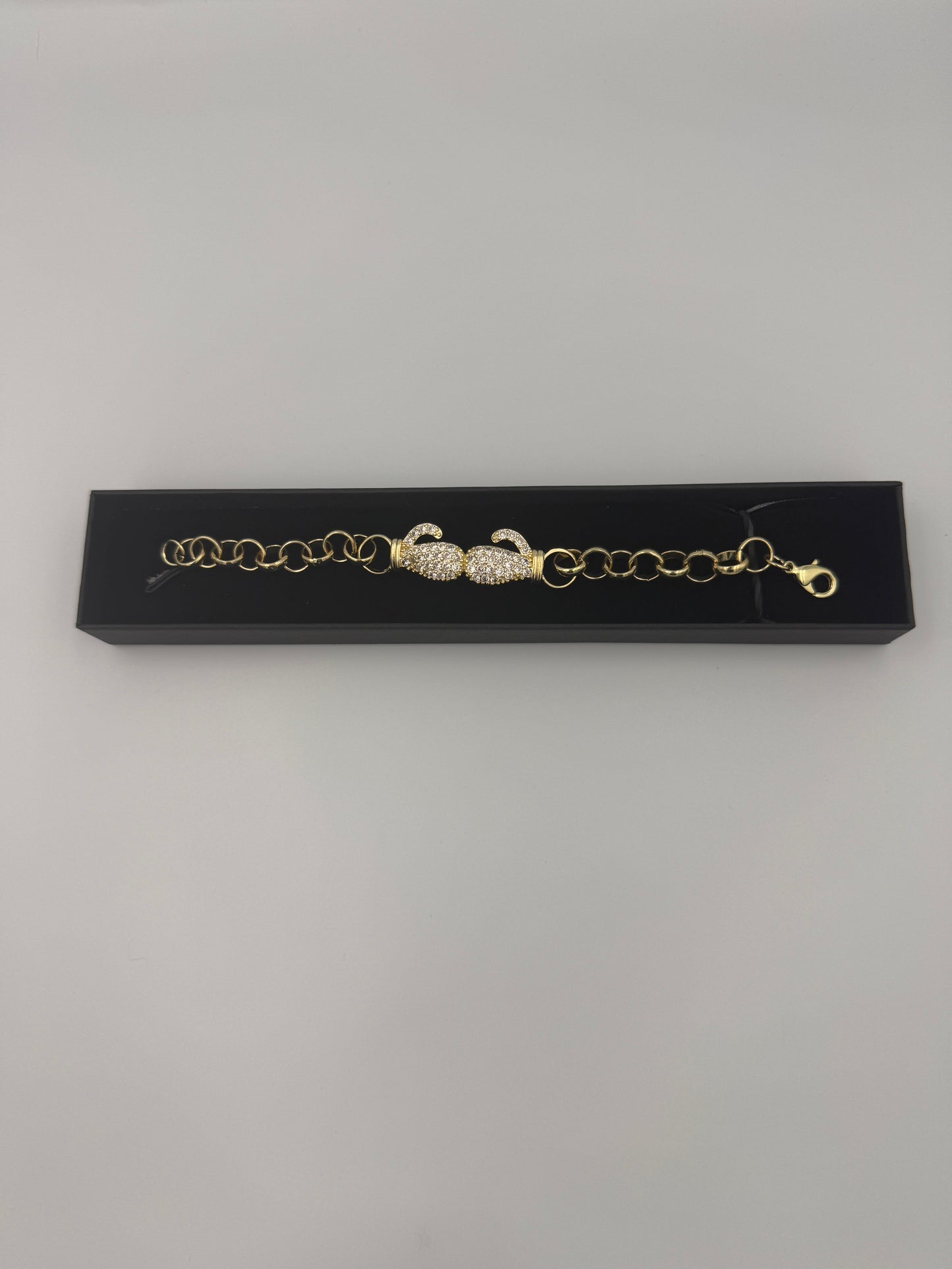 Kids Gold filled CZ Boxing Glove Belcher Bracelet