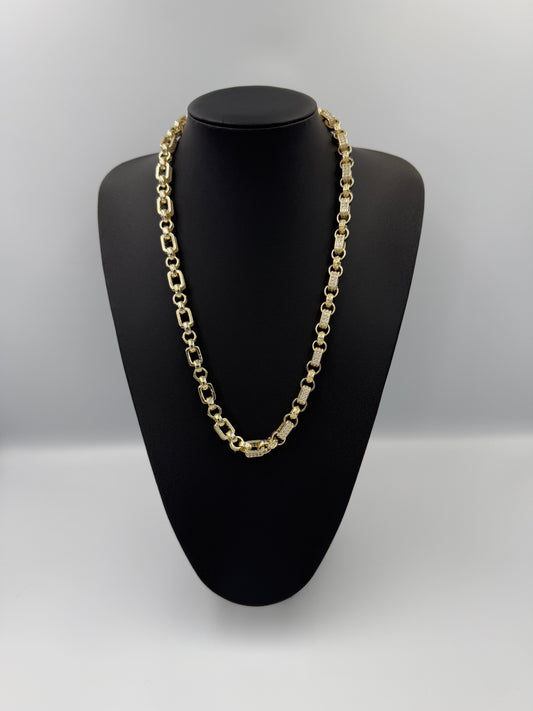 10mm 9ct Gold filled Gypsy link chain